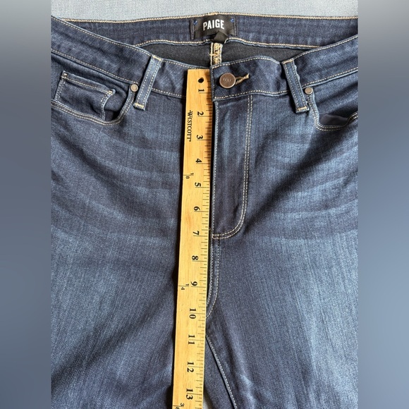 Paige High Rise Bell Canyon Wide Leg Jeans Women’s SZ 32 Dark Wash Boot Cut - Picture 10 of 11